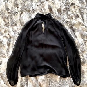 Intermix Molly High Neck Silk Blouse